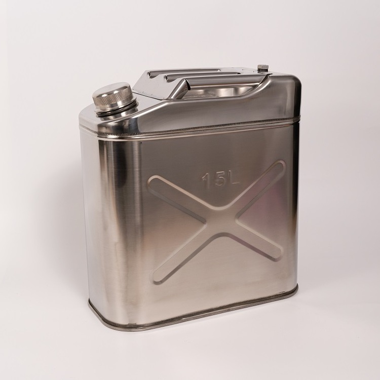 Hot sale 5/10/15/20/25/30/35/40/50/60L stainless steel Jerry Can 5 gallon 20liter oil fuel petrol Jerry Can