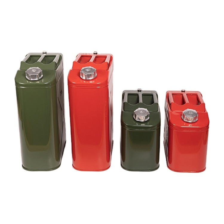 Factory sale high quality steel gasoline fuel tank petrol Jerrycan 20 liter 5 gallon gal oil Jerry Can