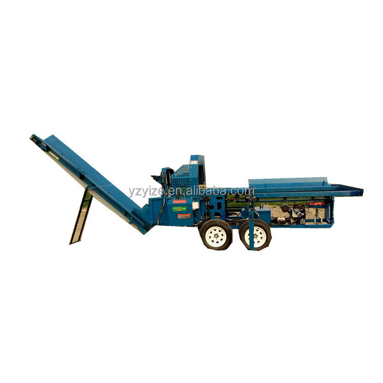 14ton 22ton 40 ton mobile firewood processing machine super split screw log splitter for sale