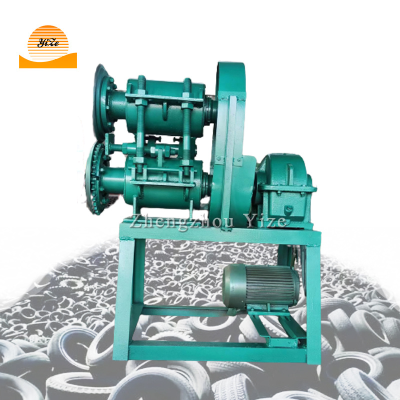 Truck Automobile Scrap Tire Crushing Cutting Recycling Shredding Machine Tire Cutter And Blocking Machine