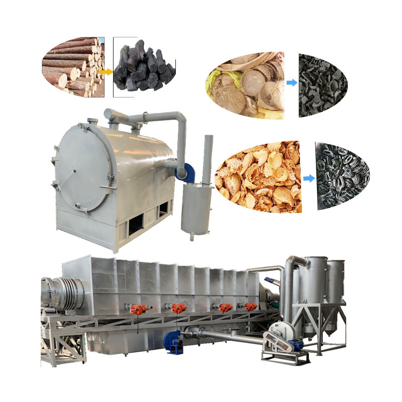 Coconut Shell Briquette Charcoal Making Machine of Wood Charcoal Sawdust Rice Husk Activated Carbon Carbonization Furnace