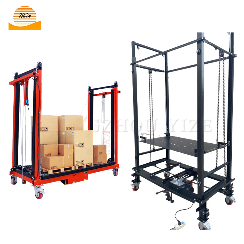 electric lifting scaffolding load bearing 500 kg foldable electric scaffolding lift electric scaffold elevator automatic