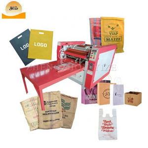 Nylon offset flexo corrugated kraft paper printing machine pp plastic jute non woven rice bag pizza box printer machine price