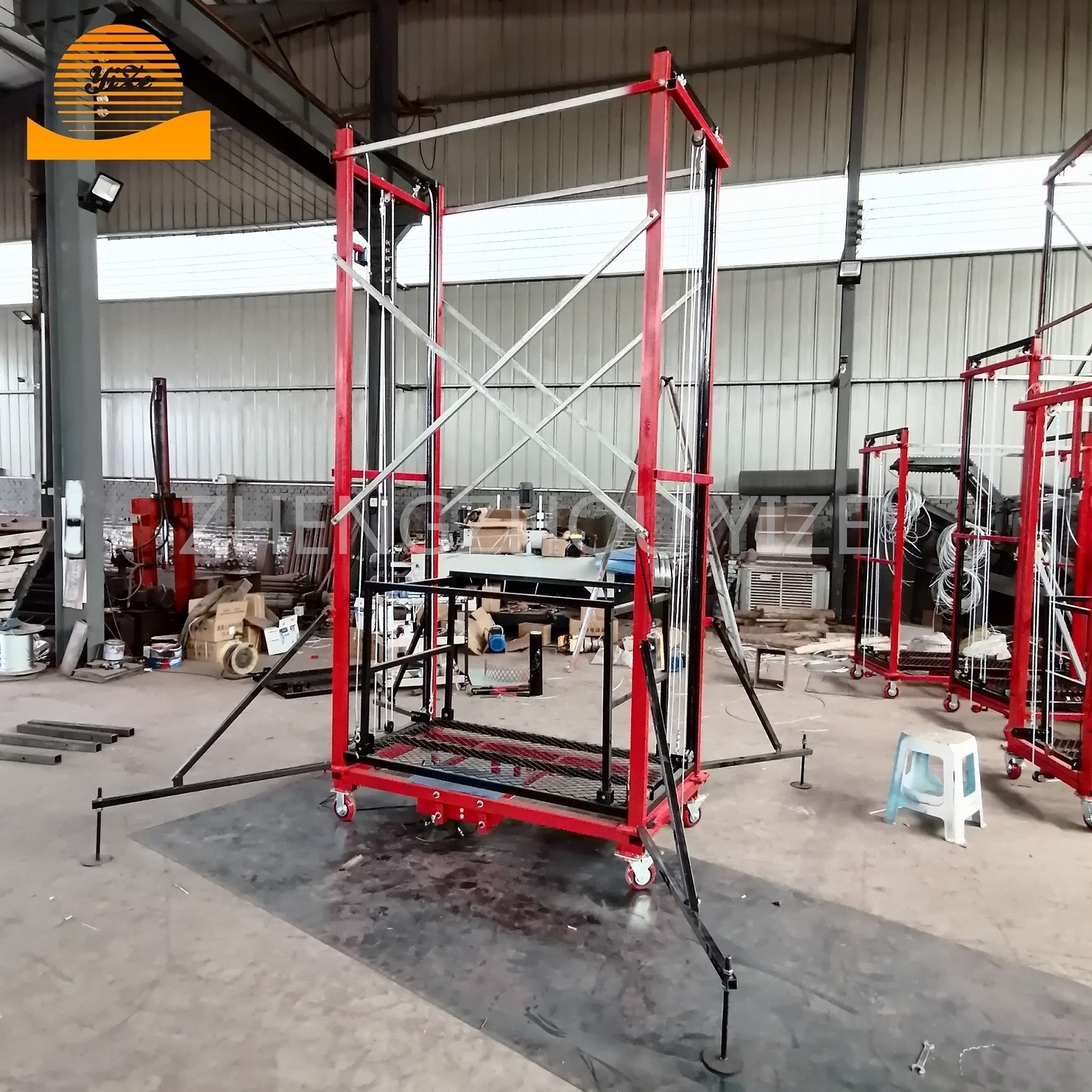 Removable Steel Tube Bracket Electric Lifting Scaffold System Steel Tube Bracket Platform Scaffolding for Construction