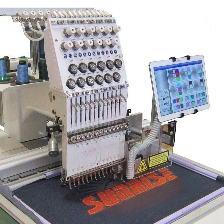 industrial single head plain embroidery machines 1/2/3 head cap/hat/t shirt embroidery machine price in China