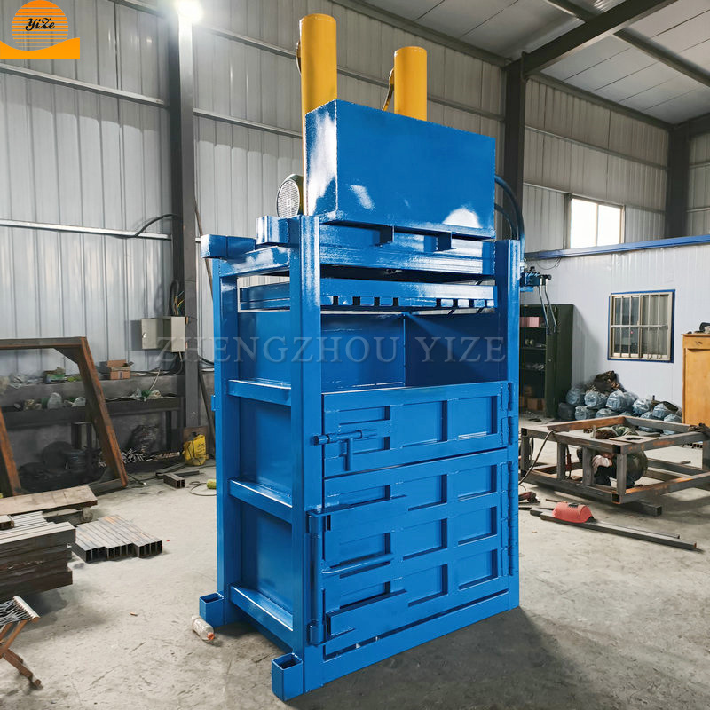 Hydraulic cardboard clothes scrap metal pet bottle waste paper baler plastic baling press machine