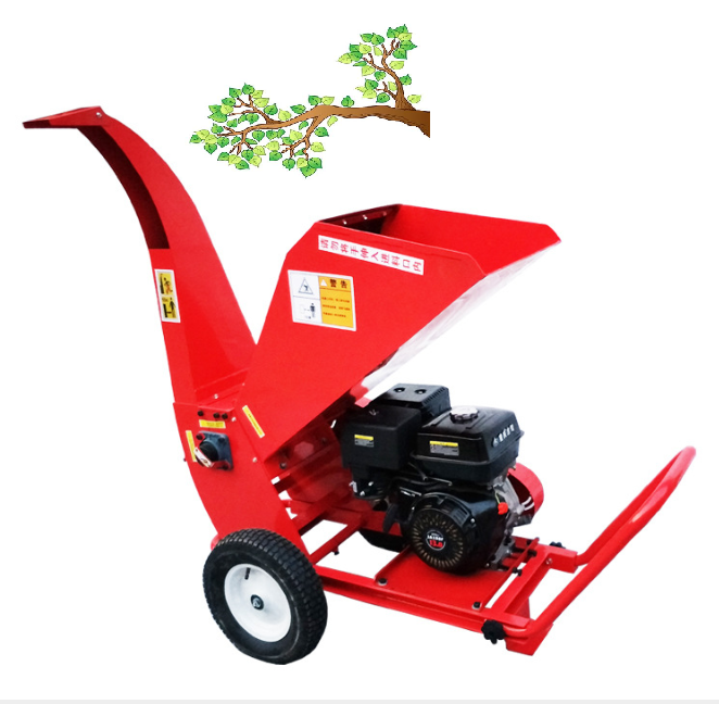 Mini Removable Mobile Wood Tree Log Bark Brach Chopping Rice Hay Straw Cutting Shredding Waste Wood Crusher Crushing Machine