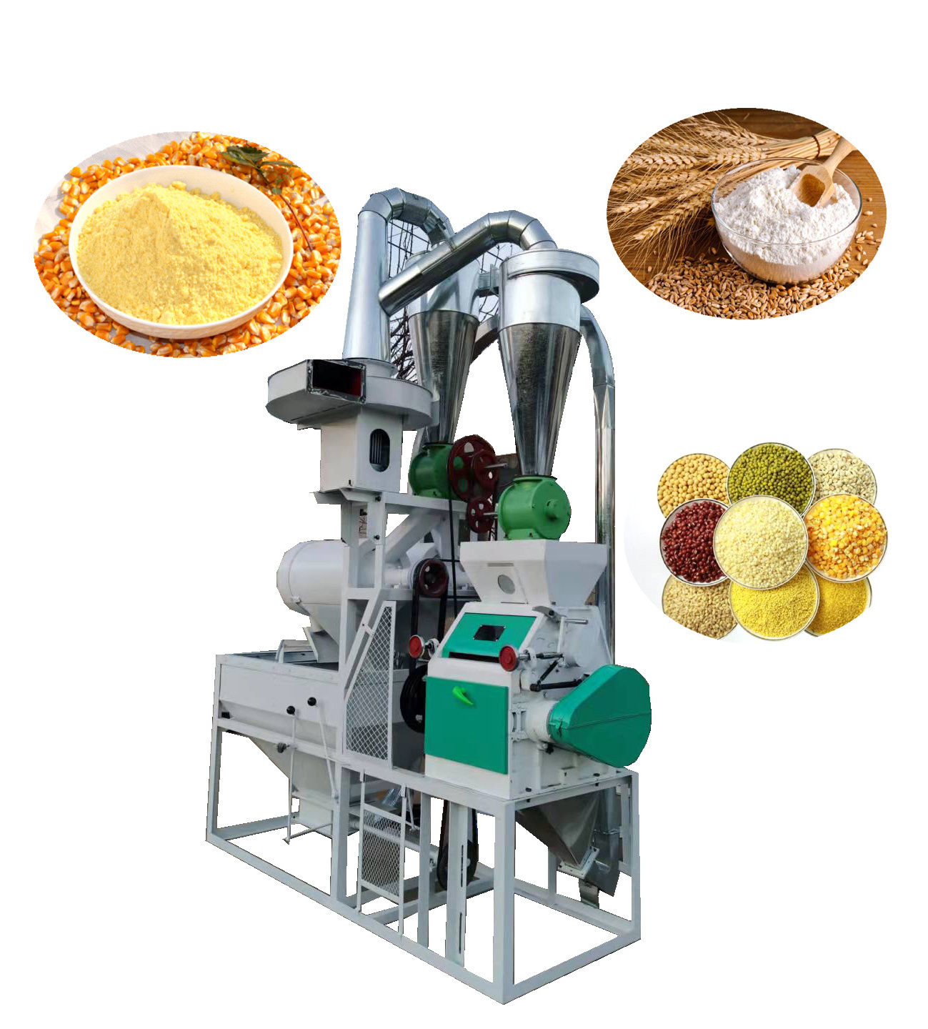 Commercial Electric Flower Corn Maize Grain Wheat Flour Making Milling Machine of Small Flour Mill Grinder Machinery With Price