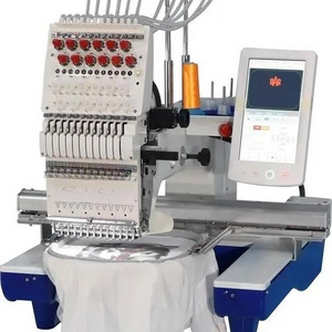 industrial single head plain embroidery machines 1/2/3 head cap/hat/t shirt embroidery machine price in China