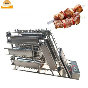 chain type electric doner kebab machine barbecue rotating satay grill machine