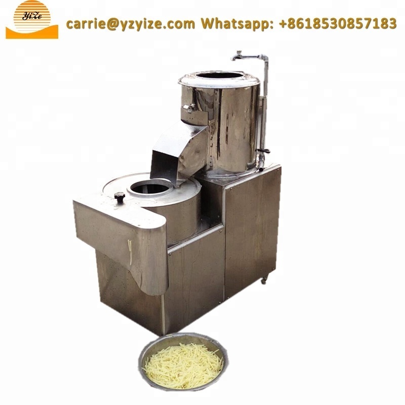 Stainless Steel Potato Washing And Peeling Machine Potato Peeler And Slicer Machine