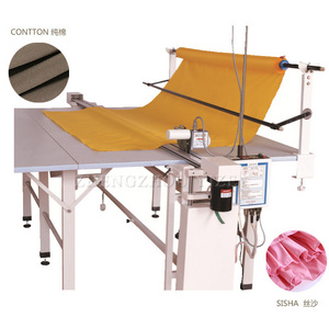 Fully Automated table Cloth Automatic Fabric end Cutting machine electric Round Knife fabric cloth End Edge Cutter machine