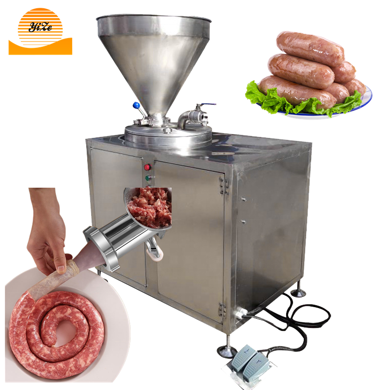 sausage stuffer automatic meat processing machinery small horizontal pneumatic sausage stuffer electric