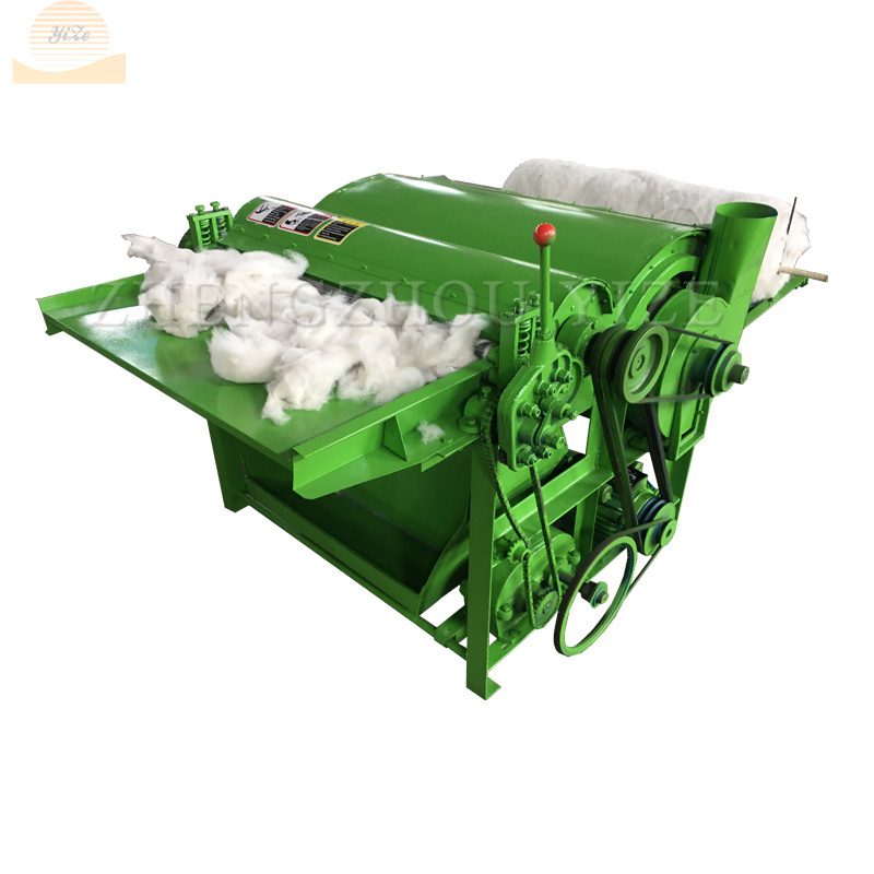 Polyester fiber cotton opening machine textile fabric waste recycling opener machine