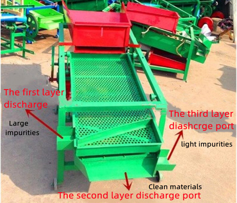 Maize Wheat Sifter Grain Linear Screening Machine Grain Vibrating Sorting Sieve Equipment Plastic Particle Screening machine