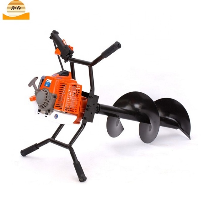 Small manual gasoline earth hole digger tree planting digging machines