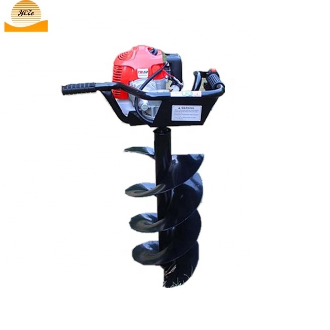 Small manual gasoline earth hole digger tree planting digging machines