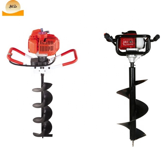 Small manual gasoline earth hole digger tree planting digging machines