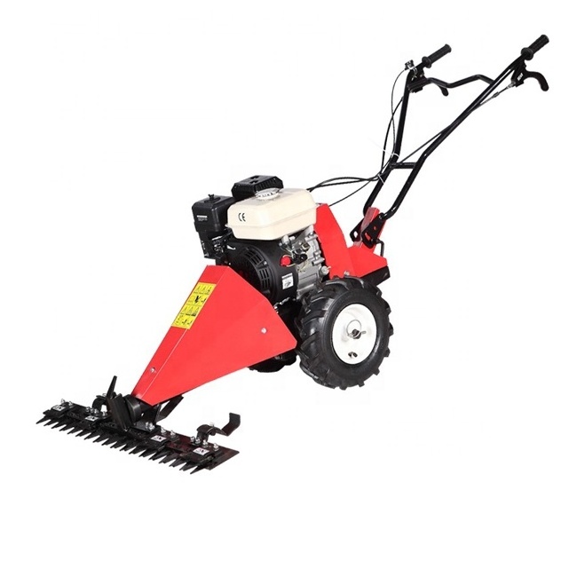 Portable walk behind mini small sickle bar mower tractor grass cutter cutting machine farm for grass cutting