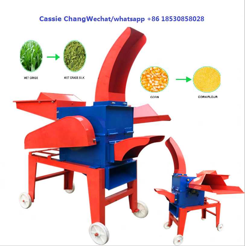 Electric Diesel Gasoline Farm Grass Hay Straw Animal Feed Crushing Progressing Crusher Chaff Cutter Cutting Machine Parts  Price