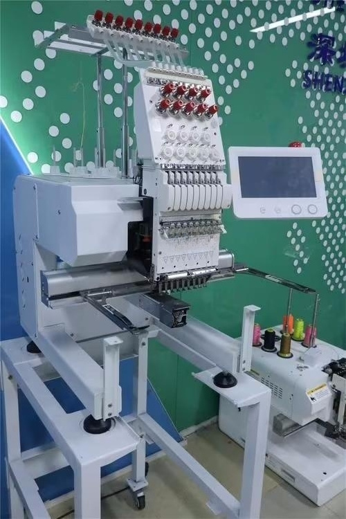 industrial single head plain embroidery machines 1/2/3 head cap/hat/t shirt embroidery machine price in China