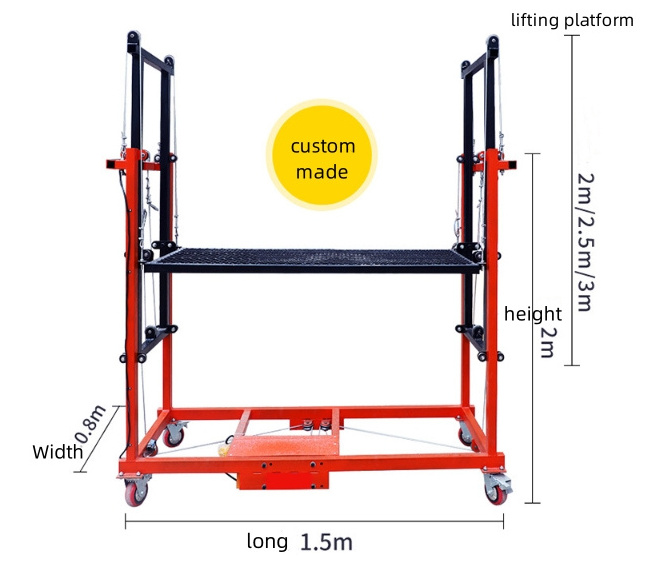 electric lifting scaffolding load bearing 500 kg foldable electric scaffolding lift electric scaffold elevator automatic