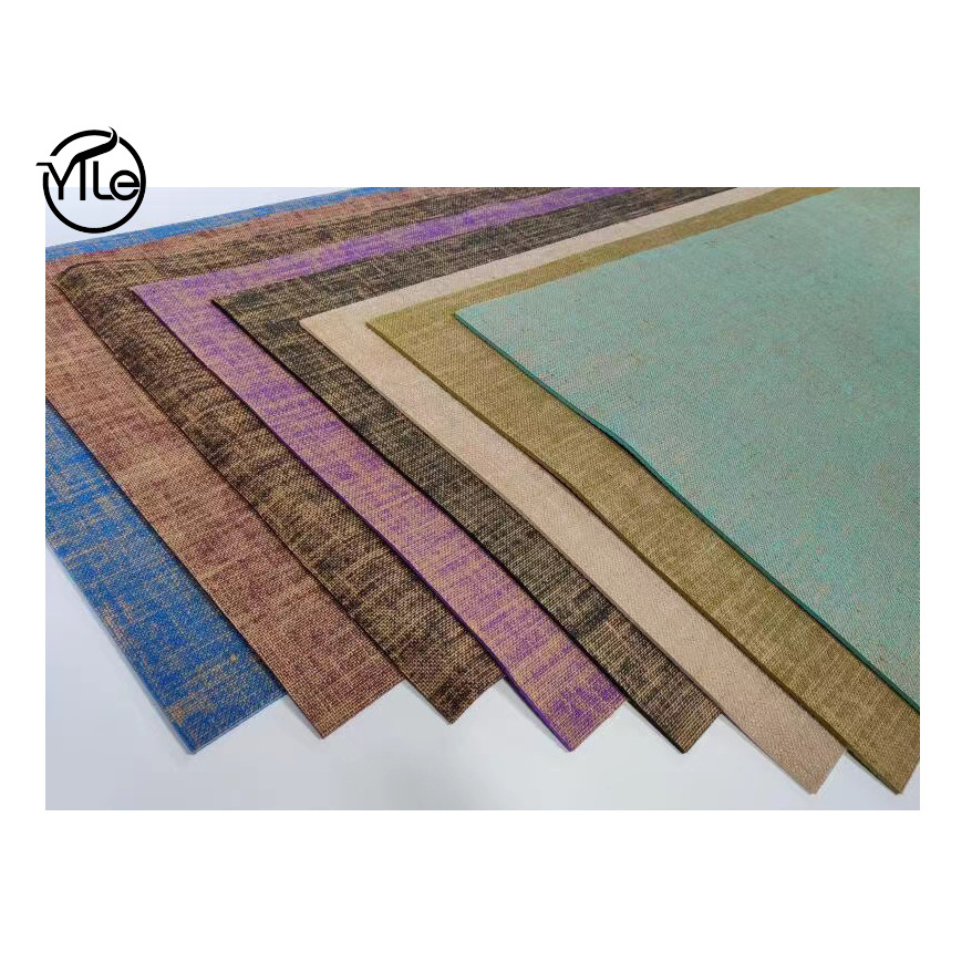 Custom print jute pvc yoga mat thickness 5mm linen material