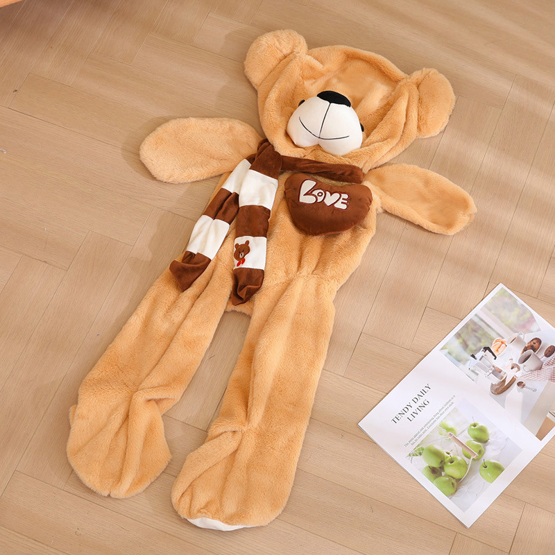 Whole Sale Hot Sale High Quality Plush Giant Teddy Bear Skin Custom Big Teddy Bear Skin with Zipper