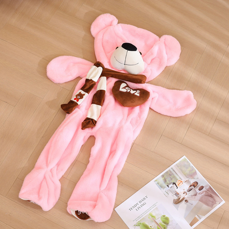 Whole Sale Hot Sale High Quality Plush Giant Teddy Bear Skin Custom Big Teddy Bear Skin with Zipper