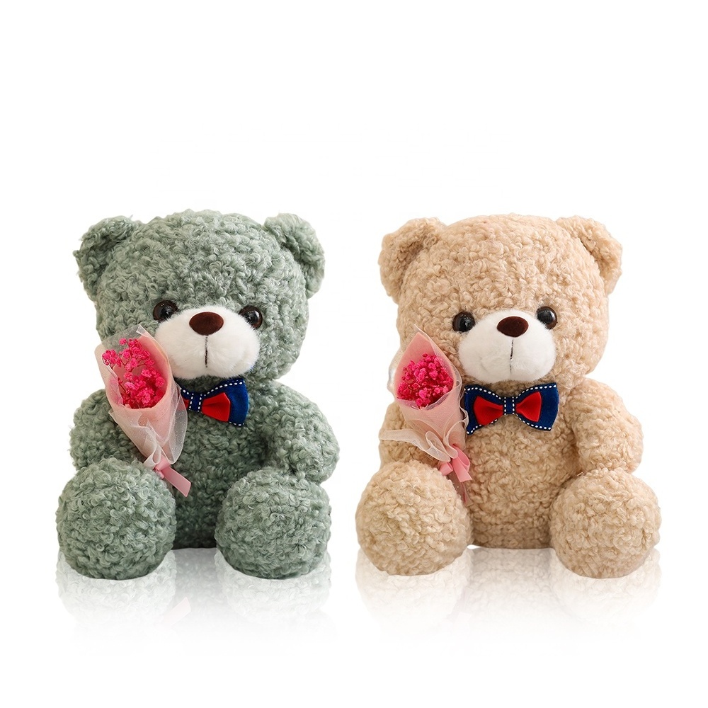 Personalized Design Custom Adorable Embroidery Cute Soft Teddy Bear With Clothes Plush Toy