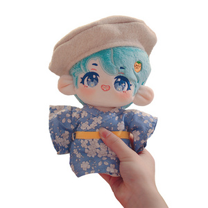 Anime Style Idol Dolls Stuffed Cute Toys Made in China Factory Made Kpop Dolls and Japanese Style Cartoon Clothes Custom Plush