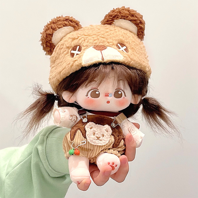 Customized cute long hair plush doll clothes accessories removable custom hairstyle kpop plush doll