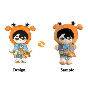 Custom Low Moq High Quality 20cm Kpop Idol Dolls Design Plushie Kawaii Character Stuffed Plush Doll