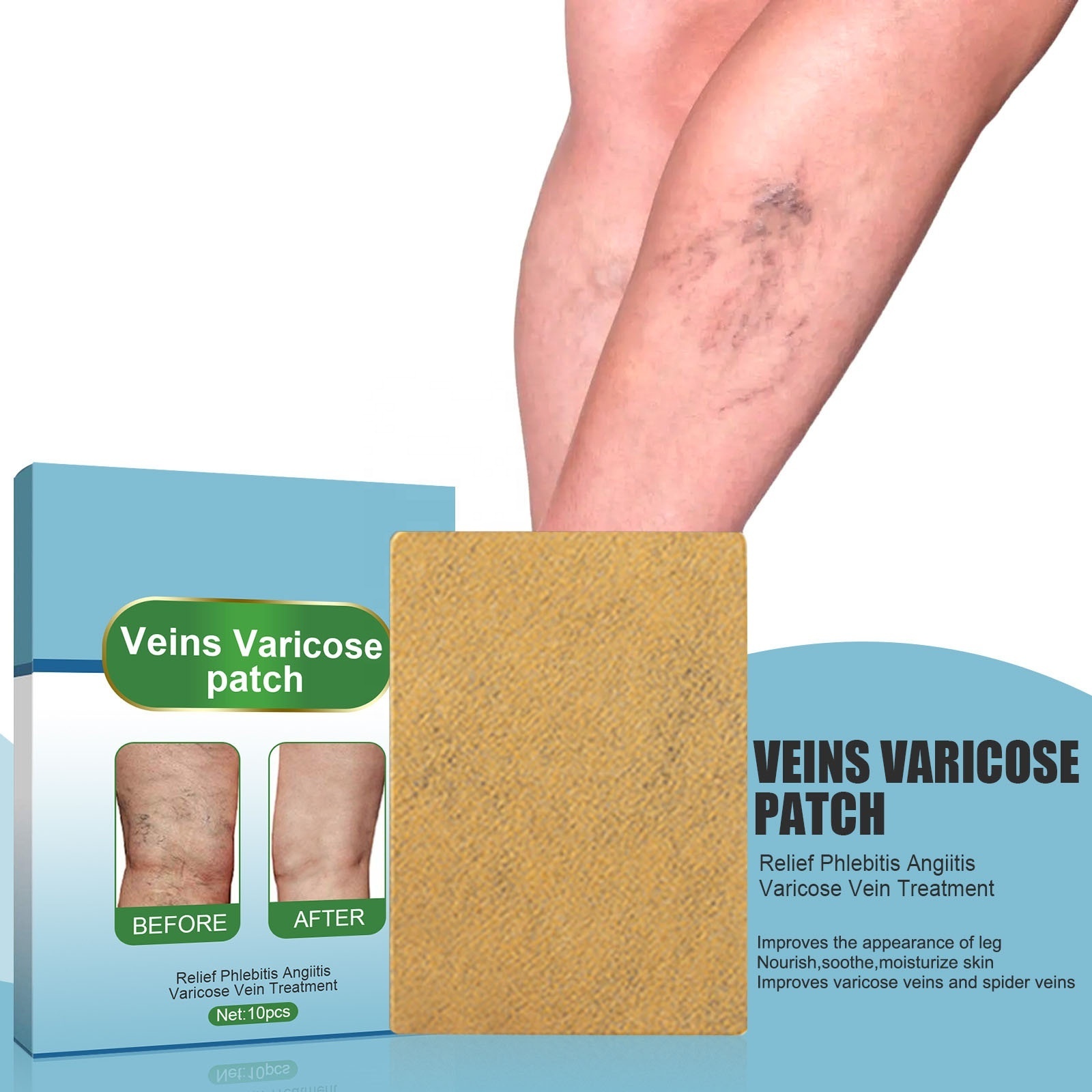 chinese herbal patches for varicose veins leg treatment relieve leg soreness and swelling and remove varicose blood vessels