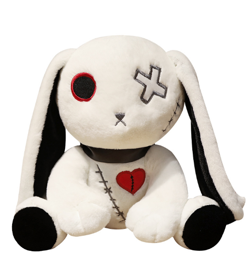 promotion dark plush rabbit doll toys funny stuffed Vampire Style rabbit toys plush rabbit doll toys sofa pillow Easter gifts