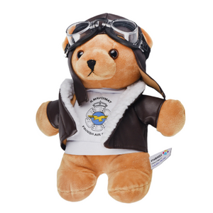 custom soft plush Bear pilot doll toy cute stuffed teddy bear with custom cloth stuffed cool bear pilot toys gifts for kids