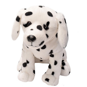 25 cm Wholesale Sitting Stuffed Animal Puppy Dog Black And White Stuffed Custom Plush Spotted Dalmatian Dog