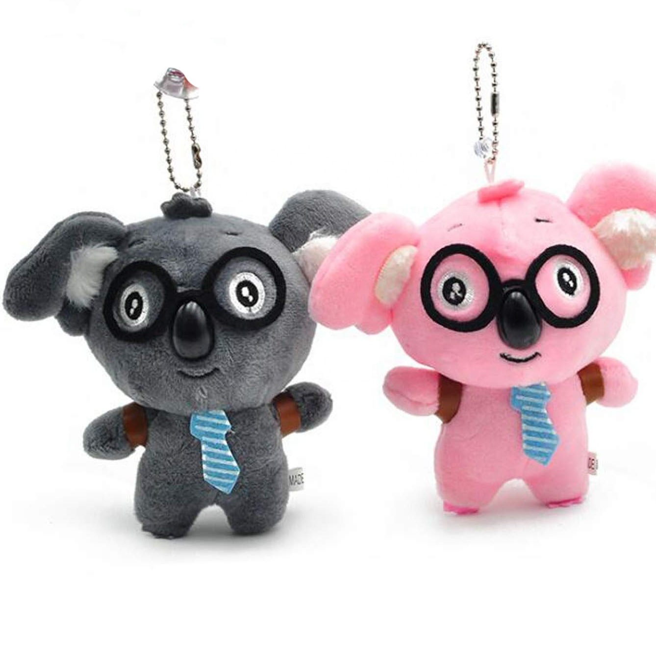 Wholesale custom stuffed mini koala keychain toy with white t-shirt backpack clip cute small promotional koala plush