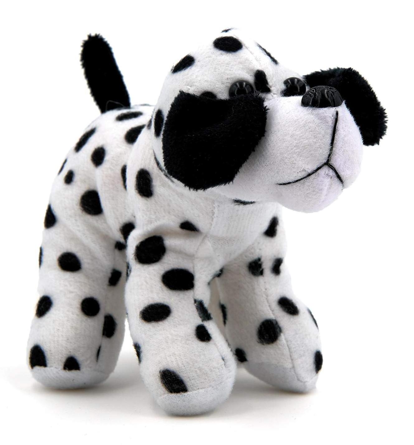 25 cm Wholesale Sitting Stuffed Animal Puppy Dog Black And White Stuffed Custom Plush Spotted Dalmatian Dog