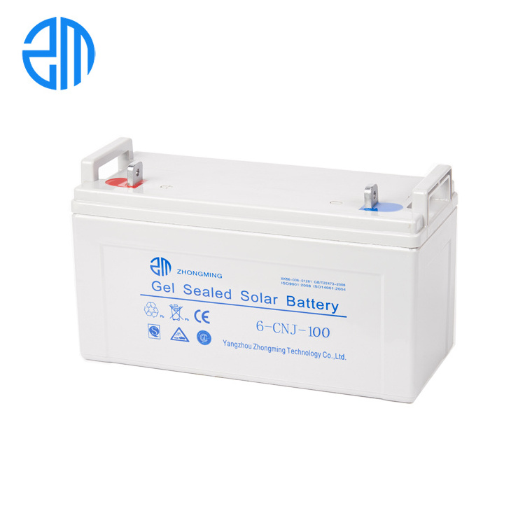 Long working Life Agm 12v 100ah Lead Acid Battery for Wind Power System