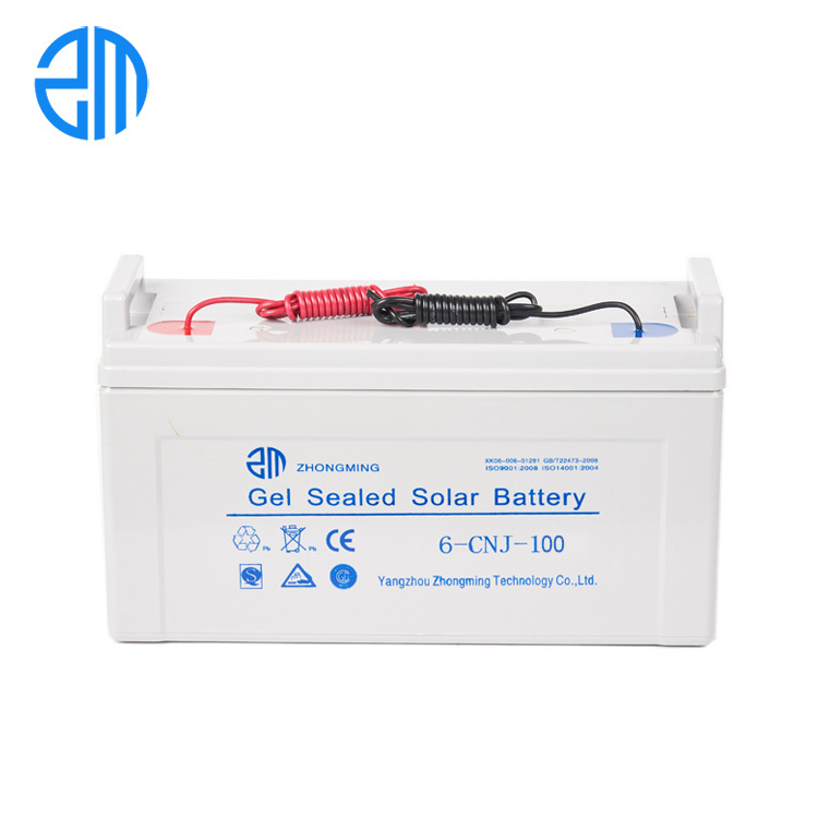 Long working Life Agm 12v 100ah Lead Acid Battery for Wind Power System