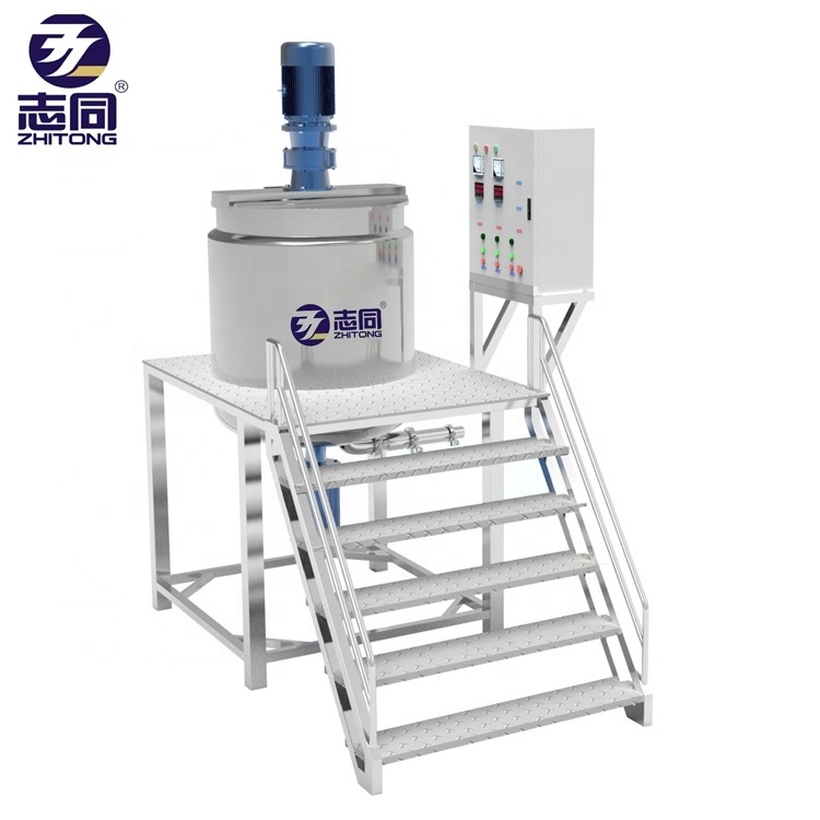 ZT Stainless Steel Emulsifying homogenizer High-shear disperser High-speed Mixer Jacketed  Mixing Machine Agitator Tank