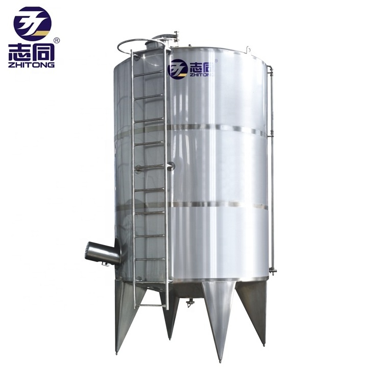 Zhitong 5T/10T Industrial Storage Tank Stainless Steel 304/316L Sanitary Sealed Vessel Store Chemical Food Honey Cream Water Oil