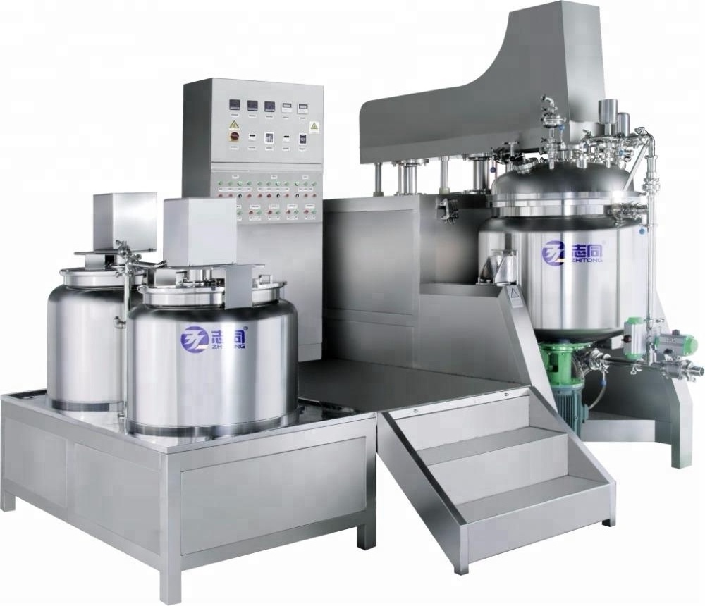 Oil boiler & water boiler steam heating electric heating vacuum homogenizing emulsifying mixer Liquid soap making machine