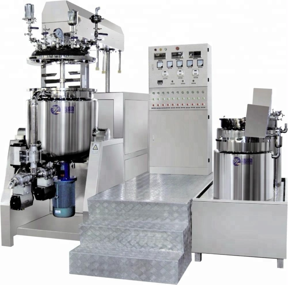 Oil boiler & water boiler steam heating electric heating vacuum homogenizing emulsifying mixer Liquid soap making machine