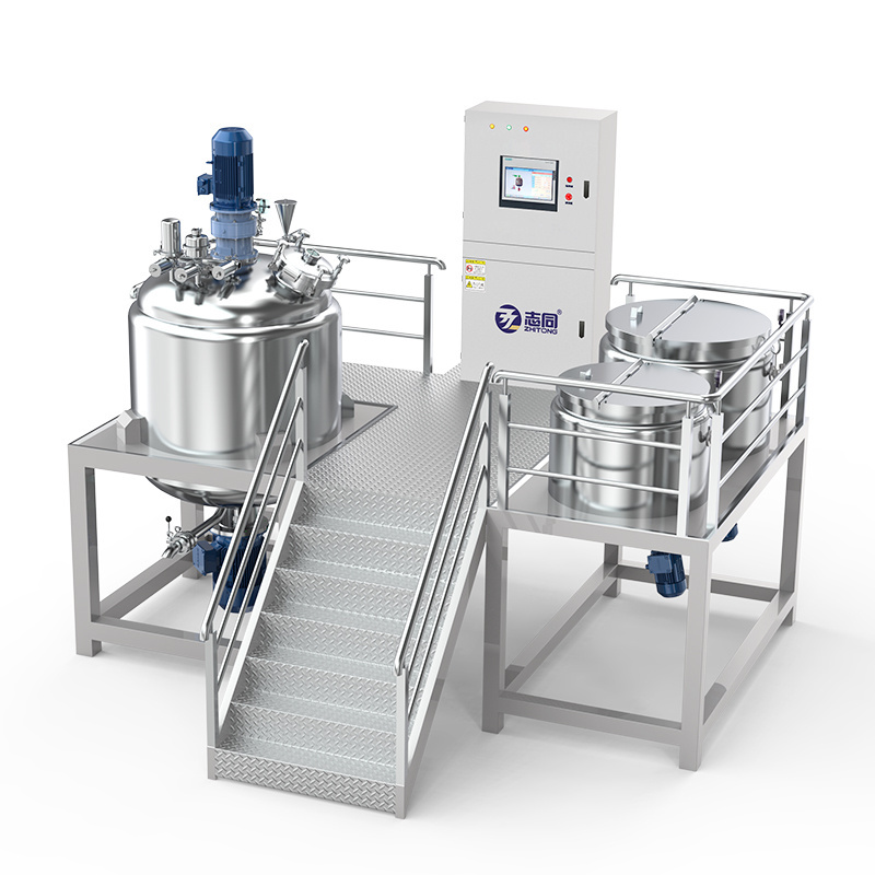 Oil boiler & water boiler steam heating electric heating vacuum homogenizing emulsifying mixer Liquid soap making machine