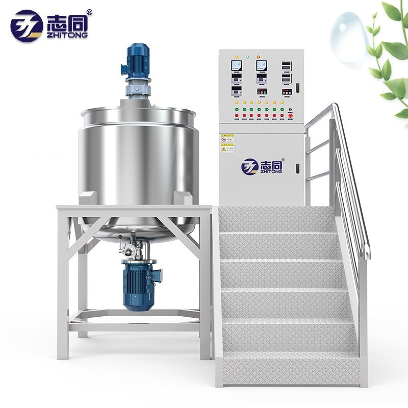 ZT-1000L Liquid Soap Homogenizer Mixer Shampoo Detergent Making Machine Hair Gel Blending Mixing Tanks Bleach Chemical Blender