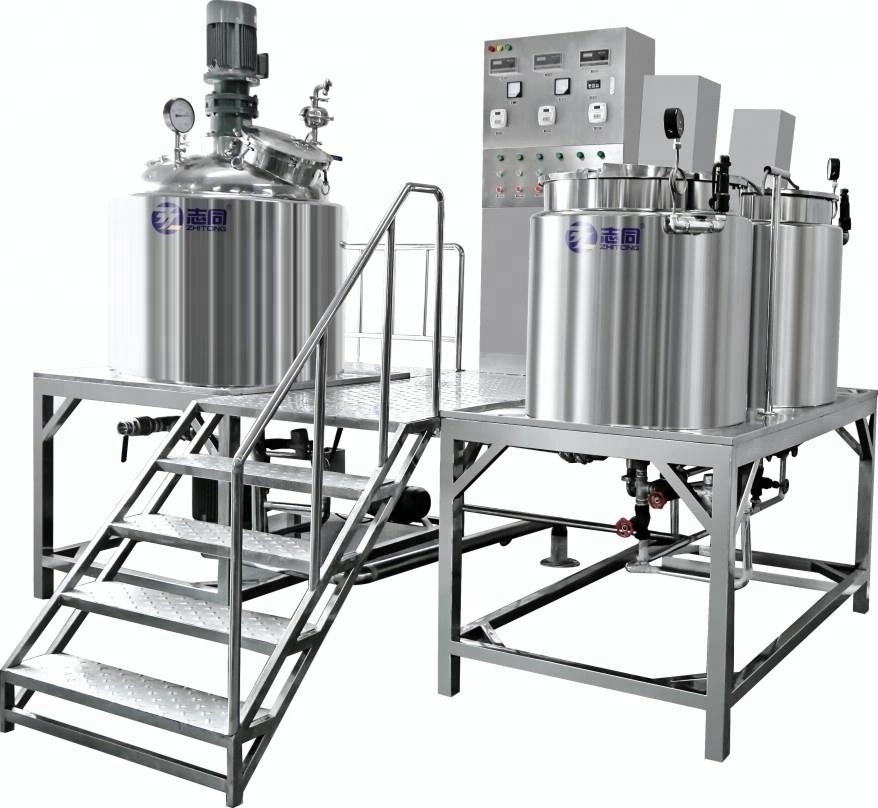 Oil boiler & water boiler steam heating electric heating vacuum homogenizing emulsifying mixer Liquid soap making machine