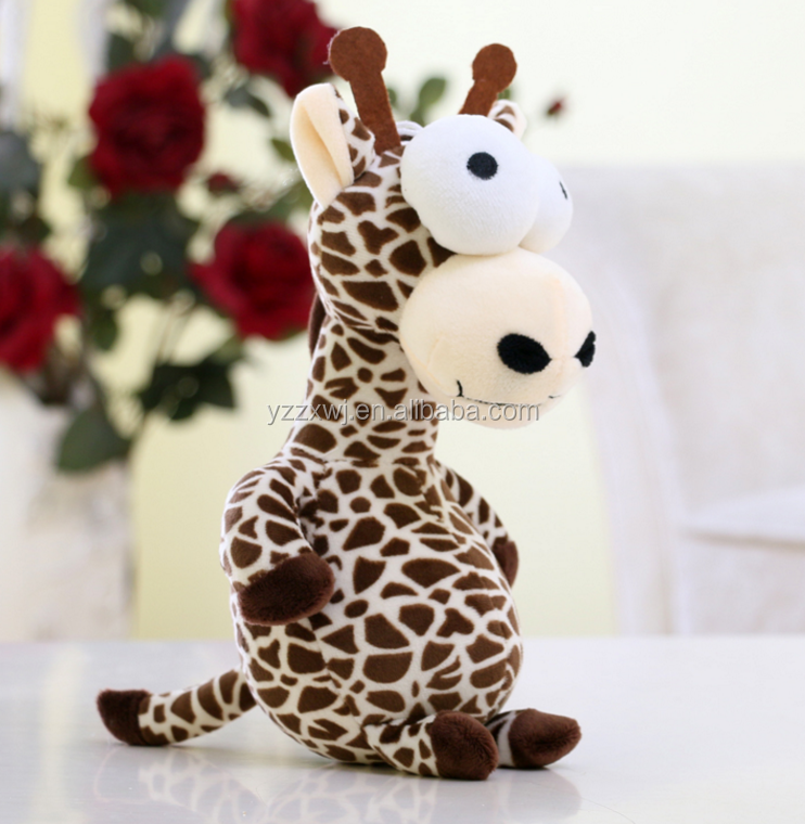 free sample new promotional plush big eyes giraffe for kids soft stuffed giraffe plush toy