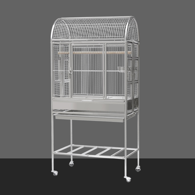 Parrot Cage Stainless Steel Strong Bird Breeding Flight Cage For Parrot Macaw With Wheels Large Space Cages